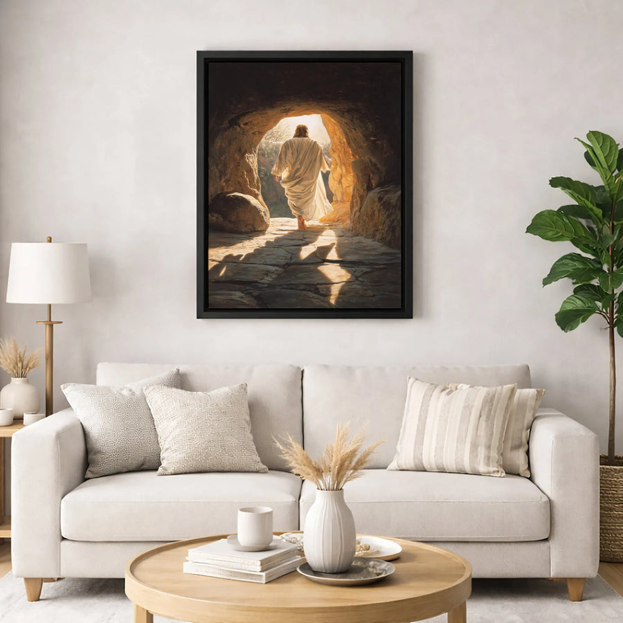 Resurrection of Jesus Christ Canvas | Empty Tomb Religious Wall Art | Premium Gallery-Wrapped Print | Meaningful Christian Gift for Home Decor