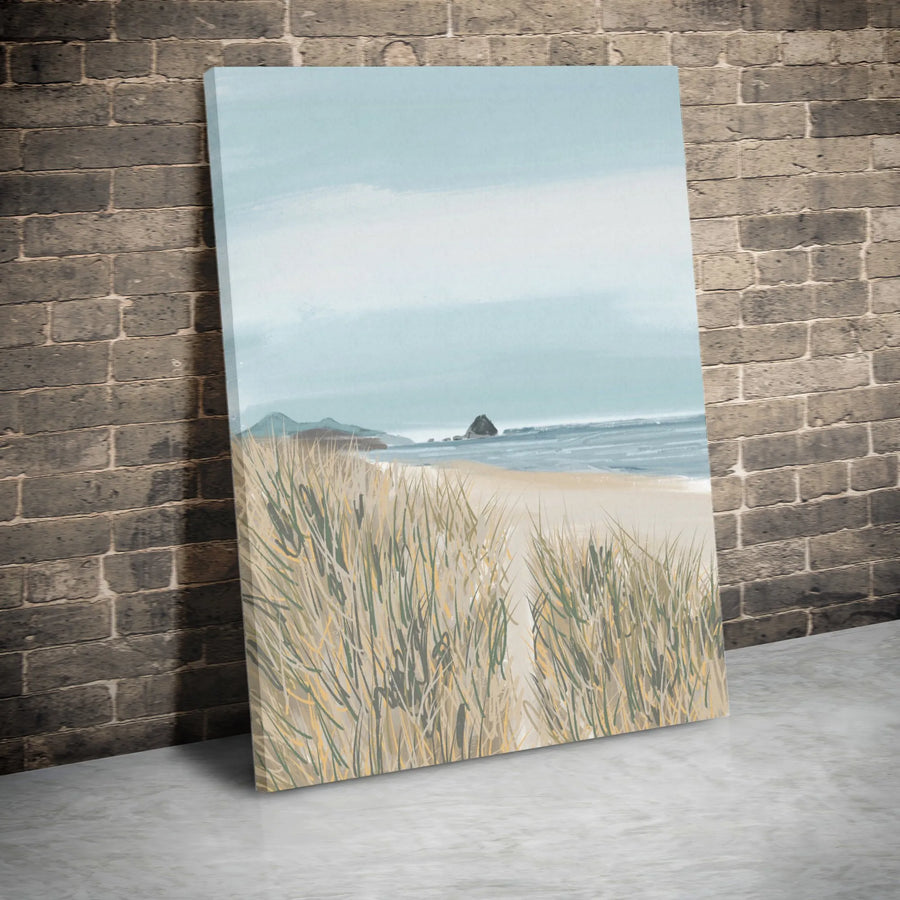 Cannon Beach Canvas Print | Minimalist Oregon Coast Painting | Premium Gallery Wrapped Canvas | Coastal Home Decor Gift
