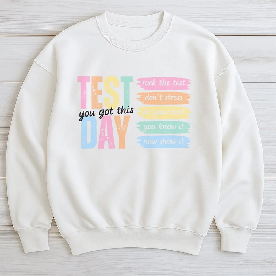 Test Day Teacher Shirt | Motivational Quote State Testing Tee | Soft Cotton Graphic T-Shirt | Gift for Teacher Team, Exam Proctor
