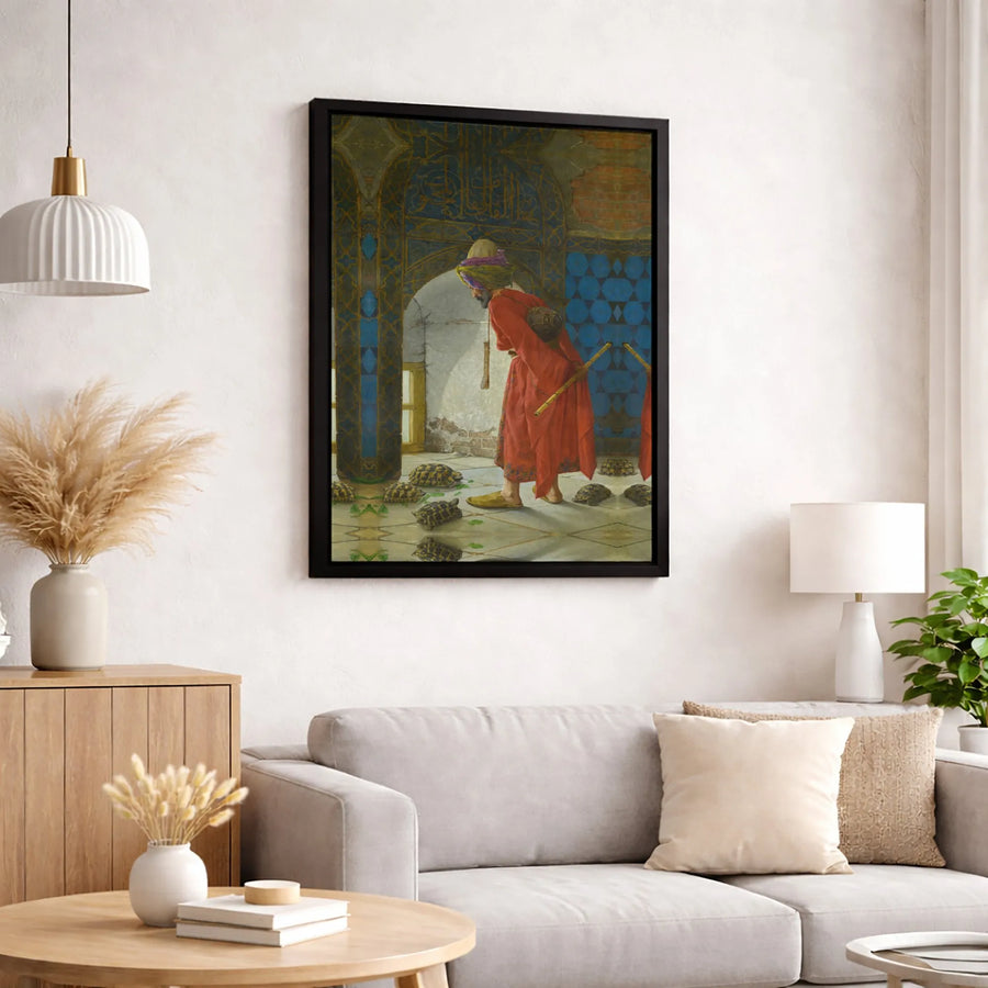The Tortoise Trainer Canvas Print | Osman Hamdi Bey Orientalist Wall Art | Premium Gallery-Wrapped 1.25" Profile | Fine Art Home Office Decor