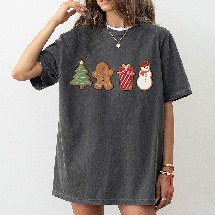 Christmas Gingerbread T-Shirt | Cute Holiday Cookie Graphic Tee | Premium 100% Cotton Apparel | Festive Winter Gift For Women & Adults