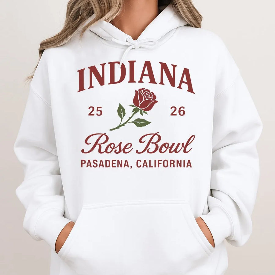 Rose Bowl Indiana 2025 2026, Vintage Rose Football Hoodie