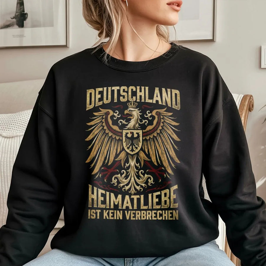 German Eagle Sweatshirt | Vintage Deutschland Adler Graphic | Premium Cotton Shirt | Patriotic Heimatliebe Gift for Germans