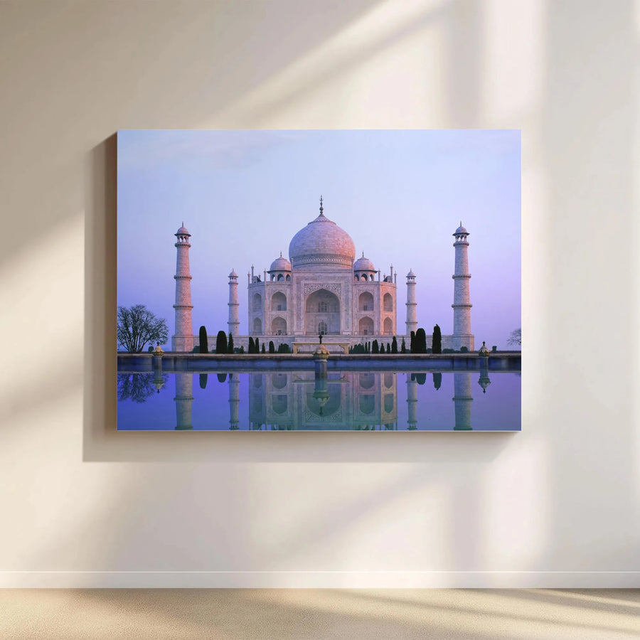 Taj Mahal Canvas Wall Art | India Landmark Photography Print | Premium 1.25" Thick Gallery Wrap | Living Room & Office Decor Gift