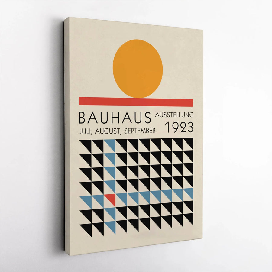 Bauhaus Exhibition 1923 Poster | Geometric Abstract Wall Art | Premium Gallery Wrapped Canvas | Minimalist Modern Home Decor Gift