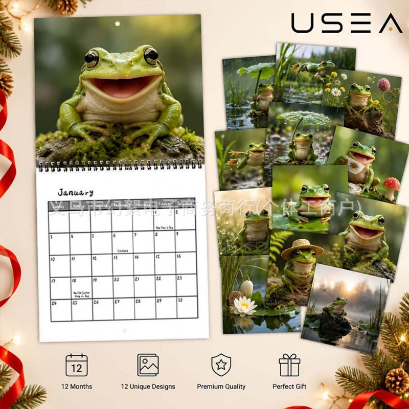 Funny Frog 2027 Wall Calendar