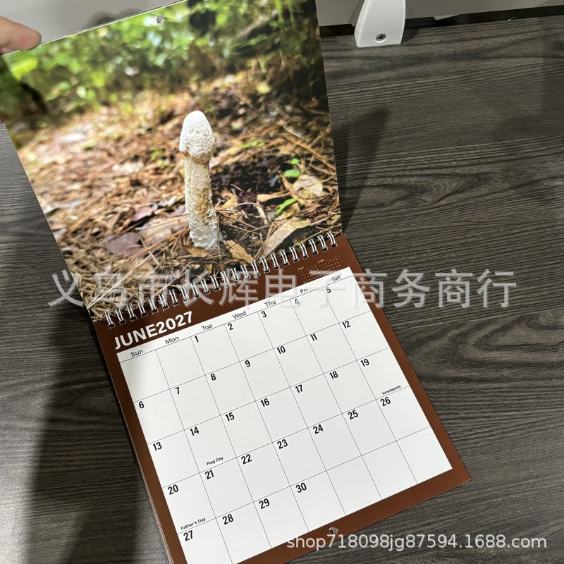 Funny Mushroom 2027 Wall Calendar
