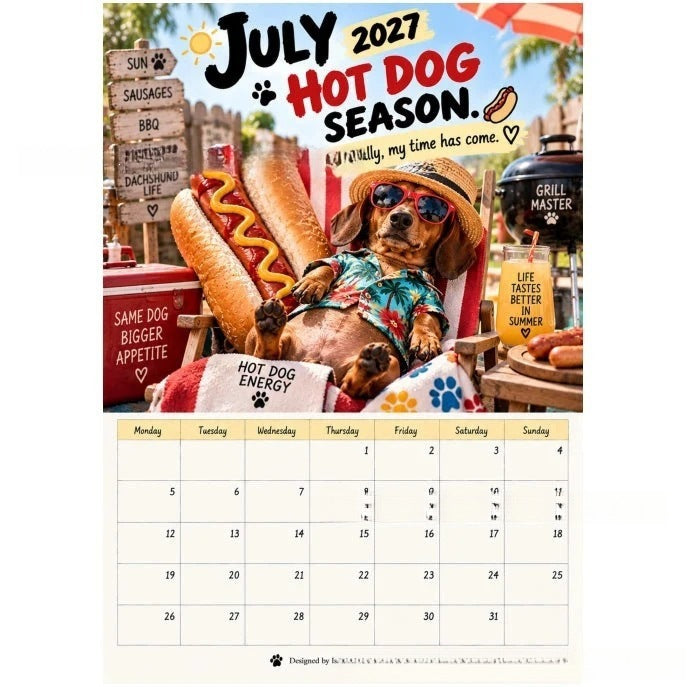 Dachshund 2027 Wall Calendar