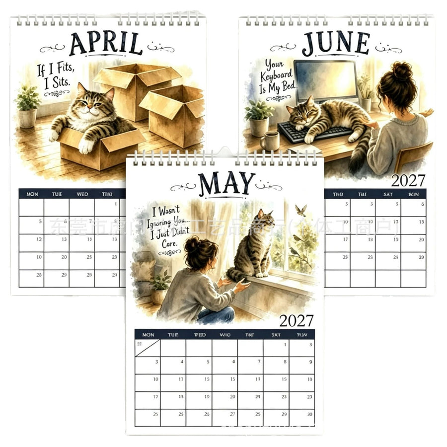Cat Life 2027 Wall Calendar