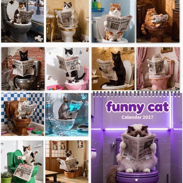 Toilet Cat 2027 Square Calendar