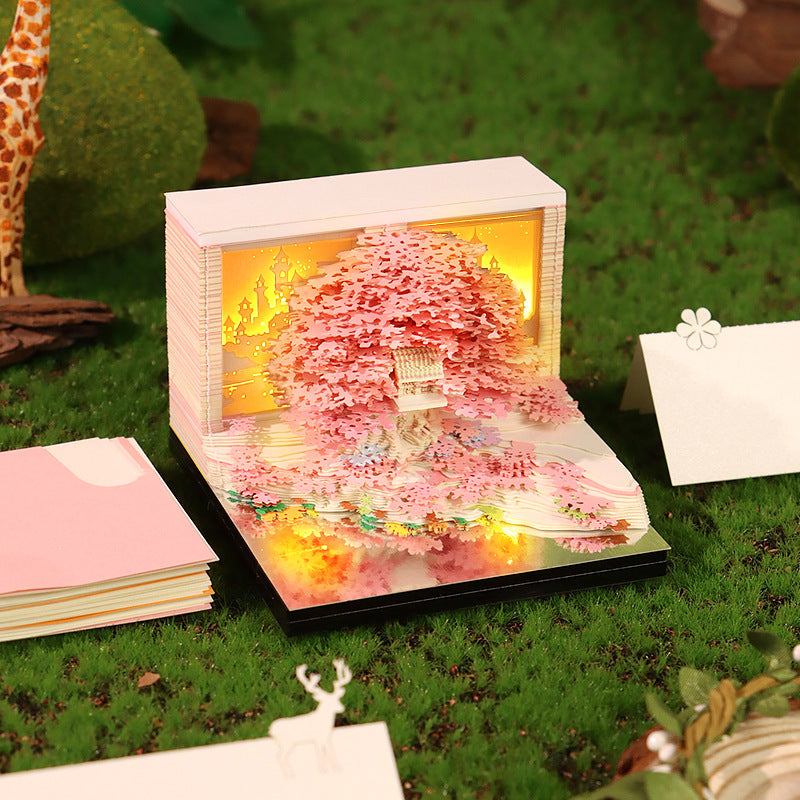 Flower Island Tree 3D Paper Calendar 2027