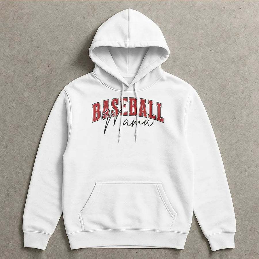 Baseball Mama Hoodie | Retro Game Day Apparel | Soft Cotton Blend | Premium Gift for Sports Mom