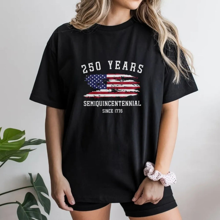 USA 250th Anniversary T-Shirt | Vintage 1776 Semiquincentennial Design | Soft Cotton Blend | Patriotic Gift for Men and Women
