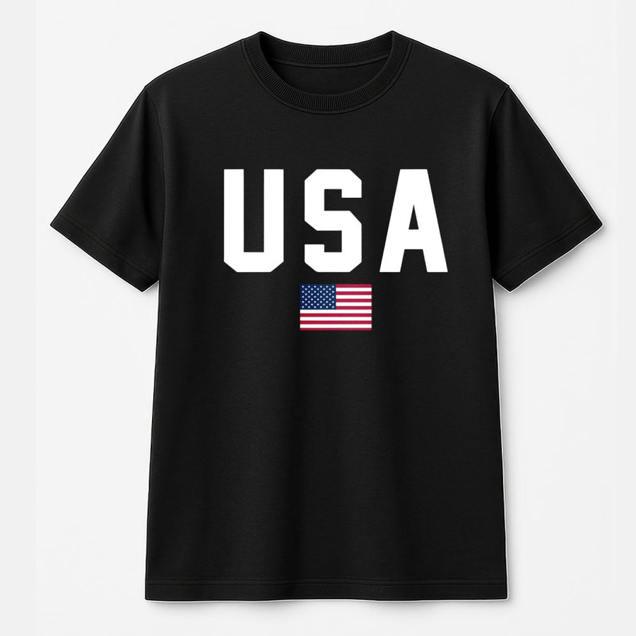 USA Graphic T-Shirt | American Flag Patriotic Design | 100% Cotton Premium Comfort | Unisex Gift for Independence Day and Memorial Day
