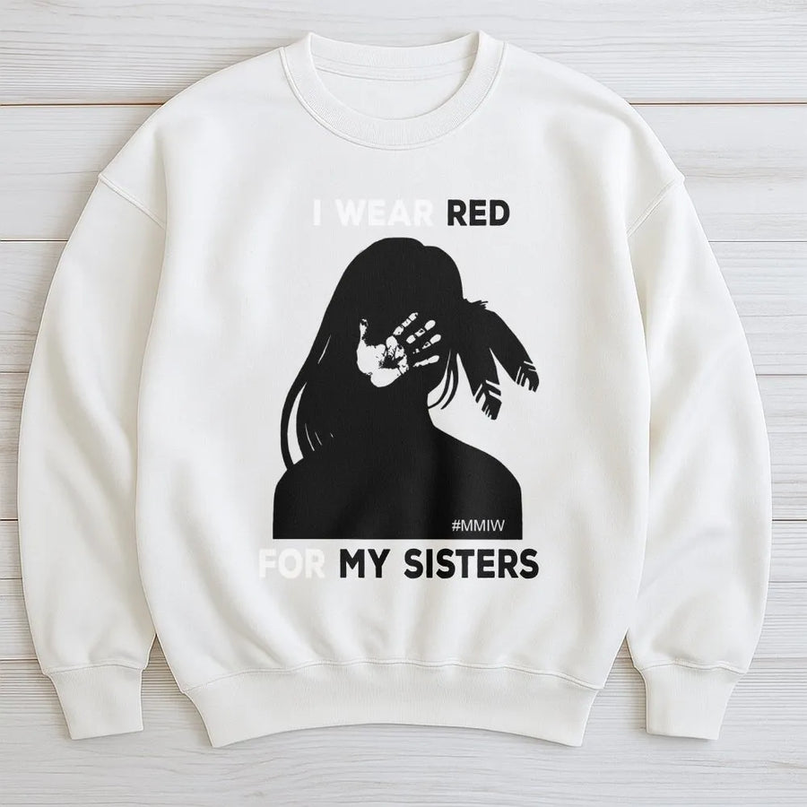 MMIW Awareness Sweatshirt | No More Stolen Sisters Design | Premium Cotton-Blend | Indigenous Women Rights Gift for Activists