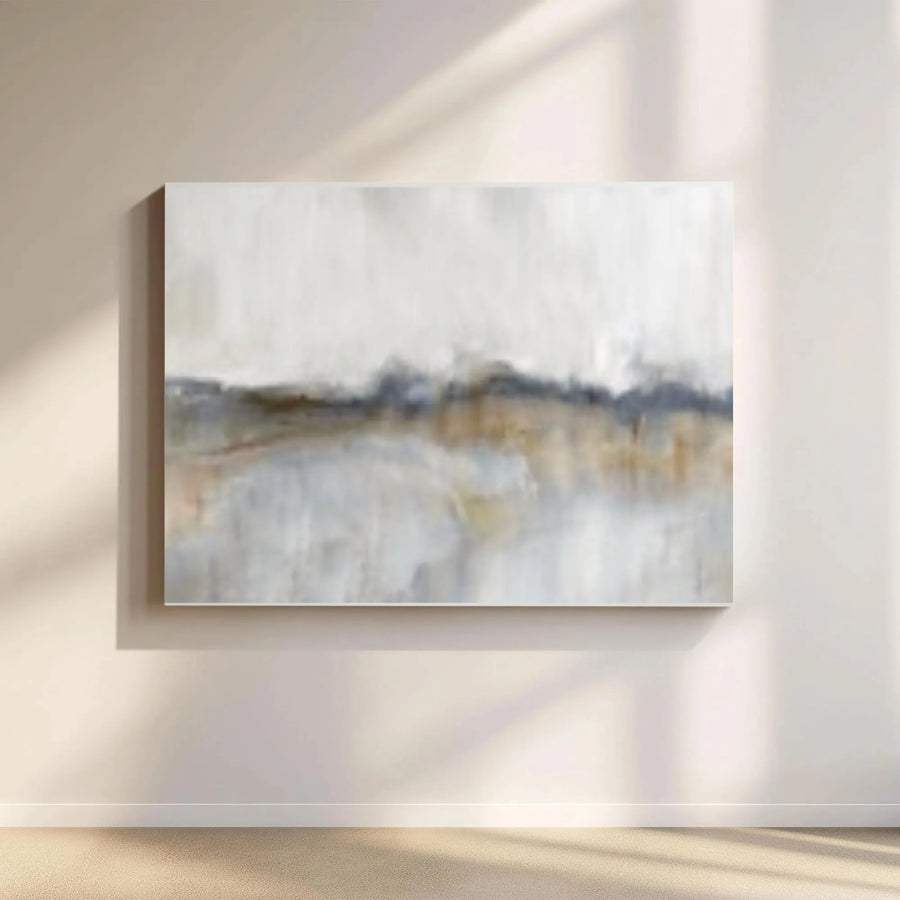 Abstract Landscape Canvas Wall Art | Minimalist Seascape Painting Print | Premium Gallery Wrapped Canvas | Modern Home & Office Decor Gift