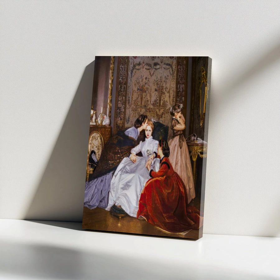 Victorian Painting Wall Art | Empress Eugenie and Ladies in Waiting | Premium Gallery Wrapped Canvas | Collector's Classic Home Decor