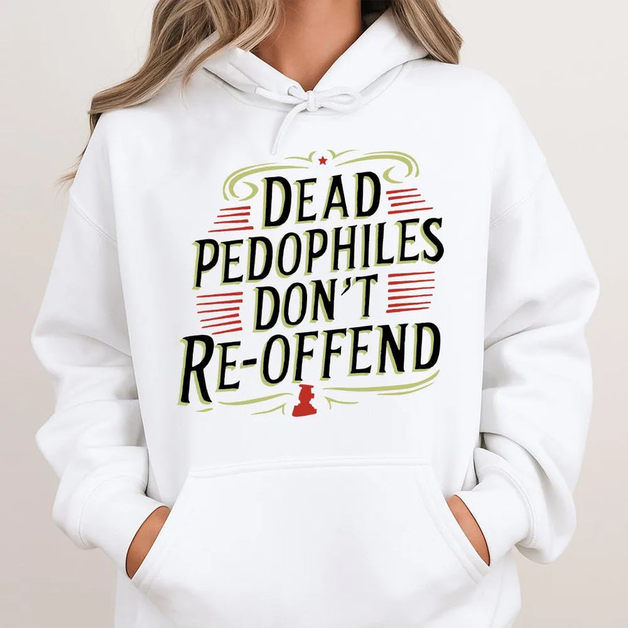 Political Statement Hoodie | Don't Re-Offend Vintage Graphic | Premium Cotton Blend | Activist Apparel Gift for Men