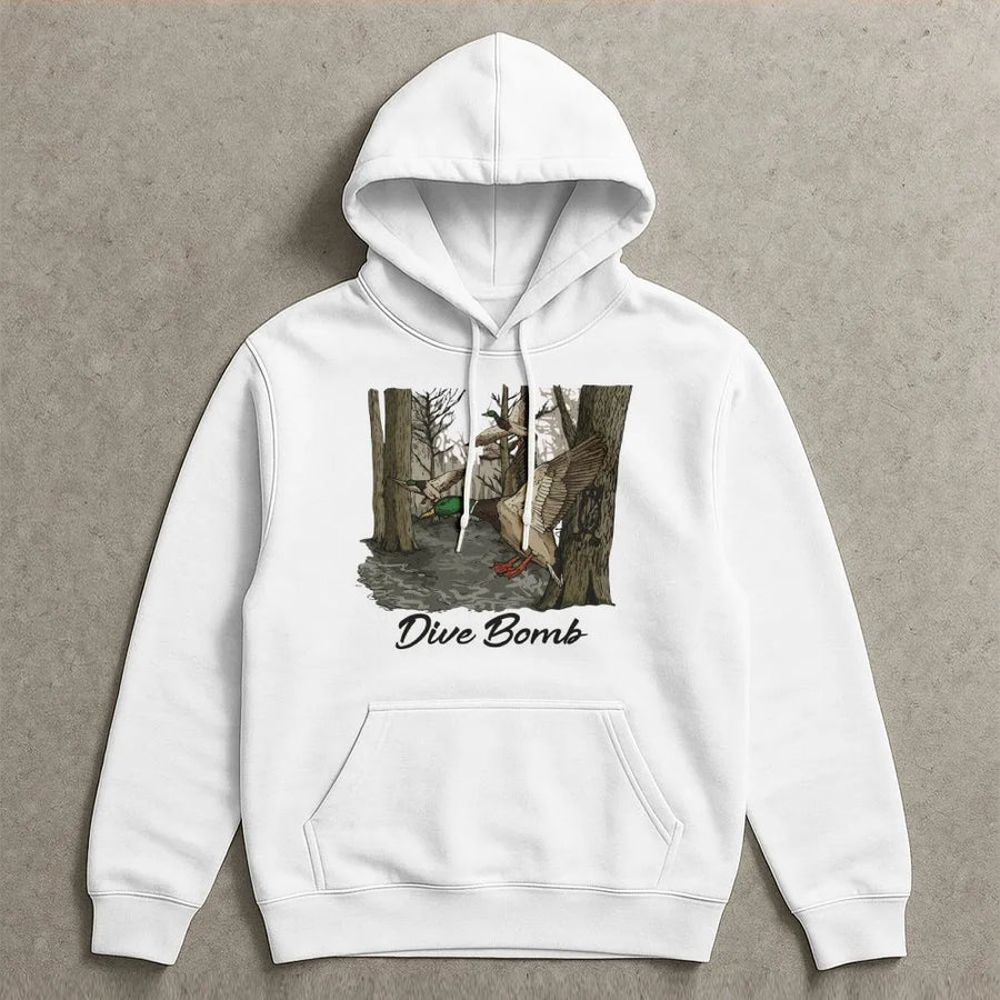 Duck Hunting Hoodie | Mallard Swamp Forest Graphic | Premium Cotton Blend | Gift For Outdoorsmen & Wildlife Enthusiasts