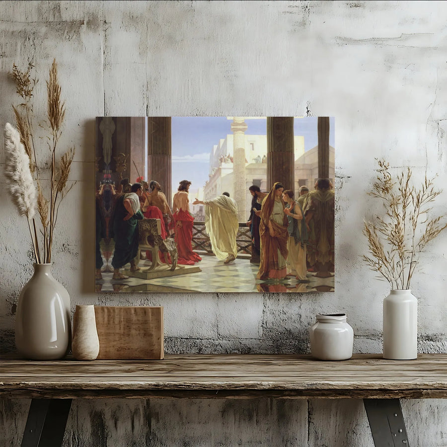 Ecce Homo Canvas Print | Antonio Ciseri Fine Art Reproduction | Gallery-Quality 1.25" Profile | Christian Wall Decor for Home Office