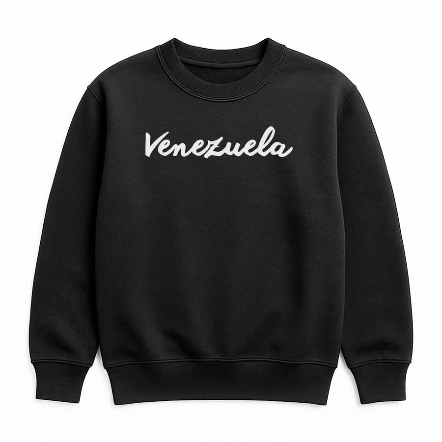 Venezuela Sweatshirt | Script Lettering Minimalist Design | Premium Cotton Blend | Unisex Venezuelan Pride Gift for Men and Women