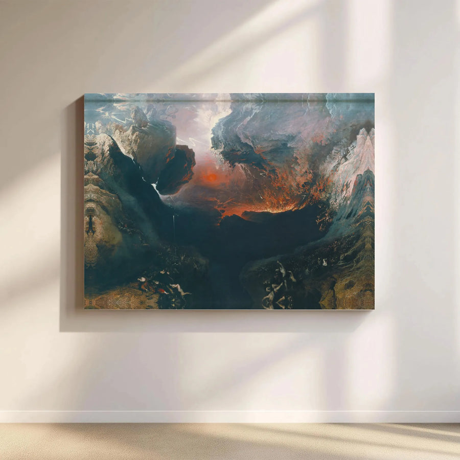 The Great Day Of His Wrath Canvas Print | John Martin Romanticism Wall Art | 1.25 Inch Gallery Wrap | Premium Museum Quality Gift for Art Lovers