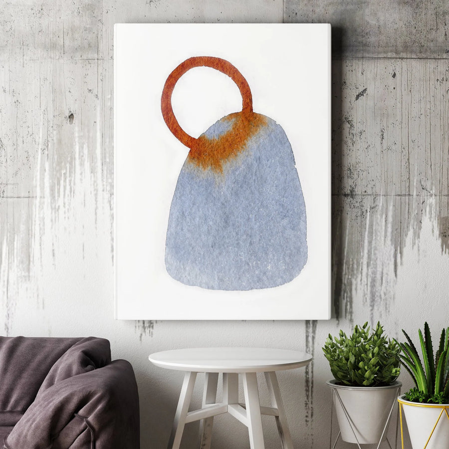 Minimalist Coastal Wall Art | Abstract Watercolor Buoy Canvas Print | Premium Gallery-Quality Canvas | Modern Japandi Home Decor Gift for Living Room