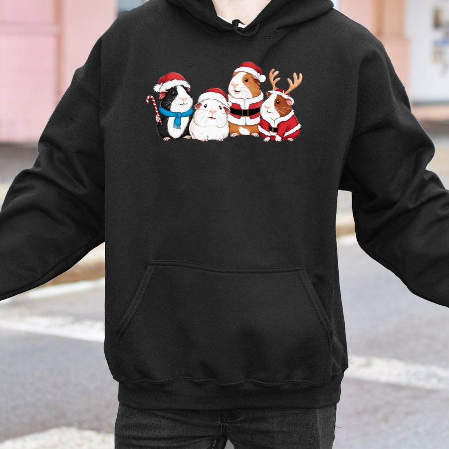 Guinea Pig Christmas Hoodie | Cute Holiday Pet Graphic | Premium Cotton Blend Sweatshirt | Funny Gift For Animal Lovers