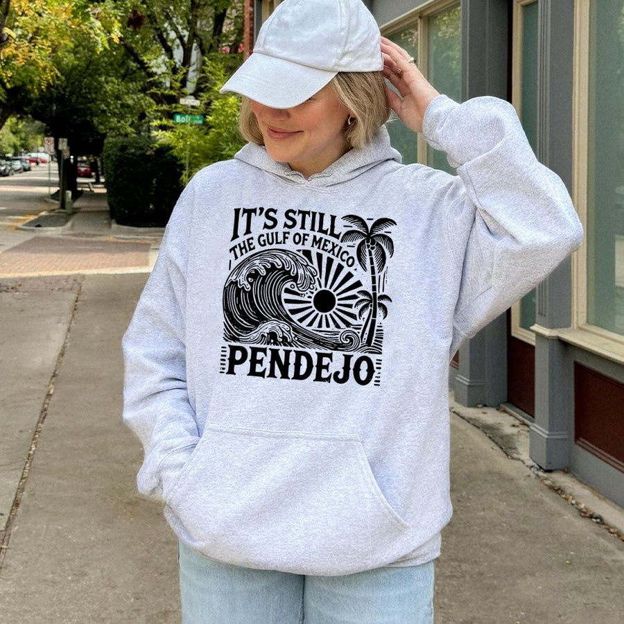It's Still The Gulf Of Mexico Pendejo Hoodie | Retro Coastal Wave Graphic | Premium Cotton Blend | Funny Mexican Spanish Sarcastic Gift