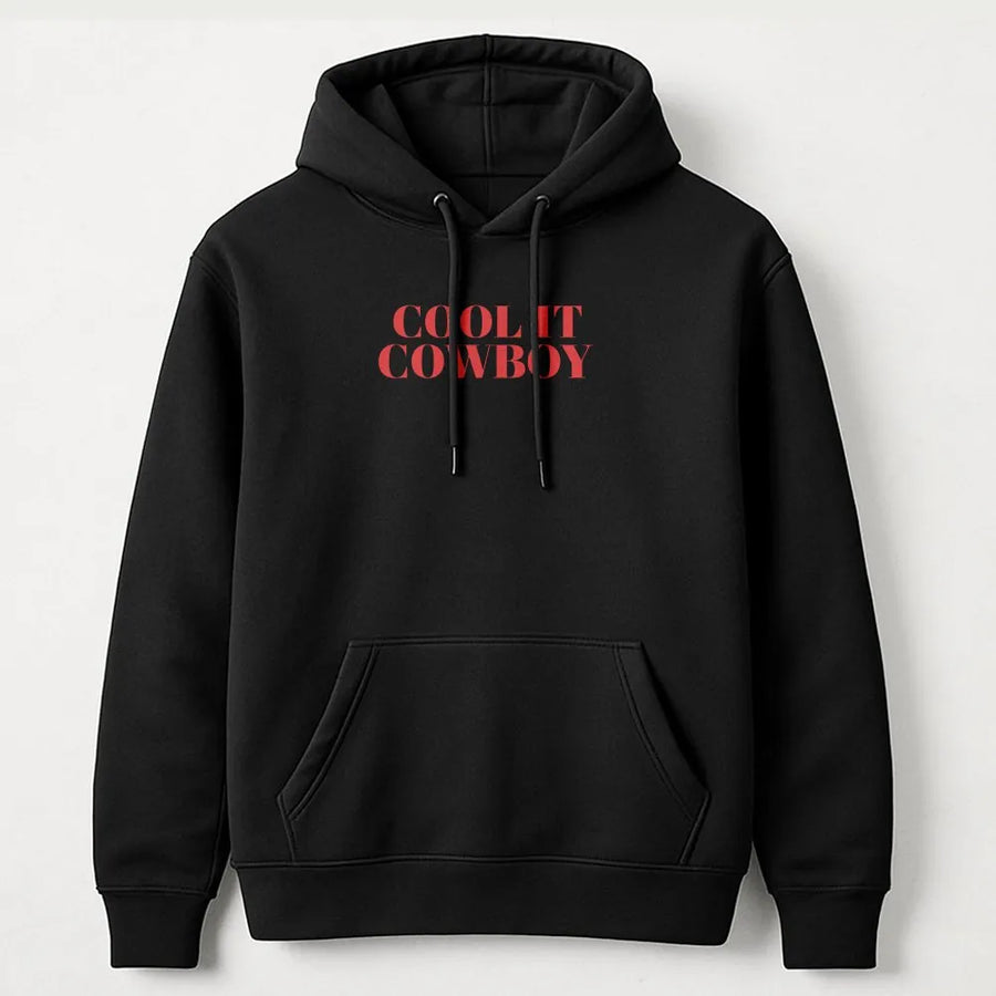Cool It Cowboy Hoodie | Y2K Western Graphic Pullover | Premium Cotton Blend | Unisex Country Festival Outfit Gift