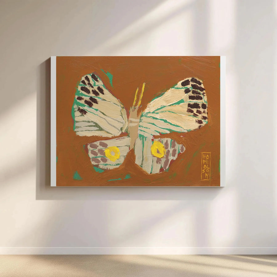 Abstract Butterfly Canvas Wall Art | Modern Impressionist Insect Print | Premium Fade-Resistant Canvas | Boho Living Room Decor Gift for Nature Lover