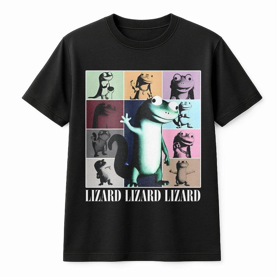 Lizard Meme T-Shirt | Funny Reptile Graphic Design | Premium Soft Cotton Tee | Retro Internet Trend Gift for Men and Women