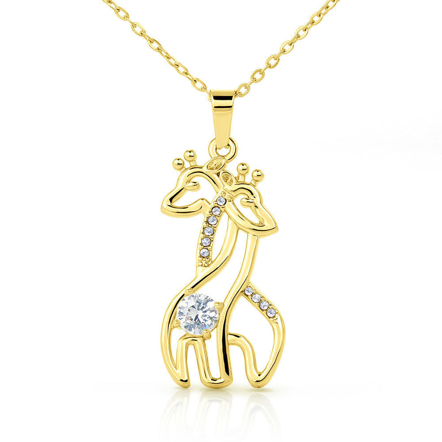 To My Beautiful Daughter Giraffe Necklace, Gift For Daughter From Mother, Daughter Birthday, Mother Daughter Necklace