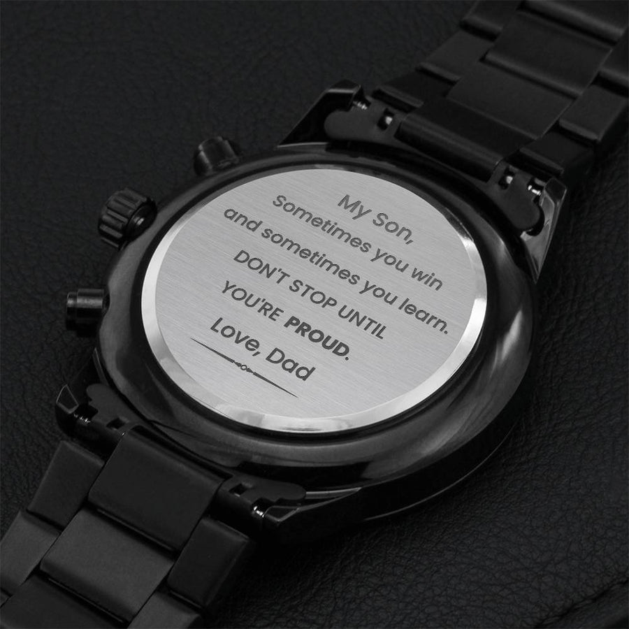 Best Gift For Son. Birthday Gift. Graduation Gift. Christmas Gift. 1 Engraving Chronograph Watch