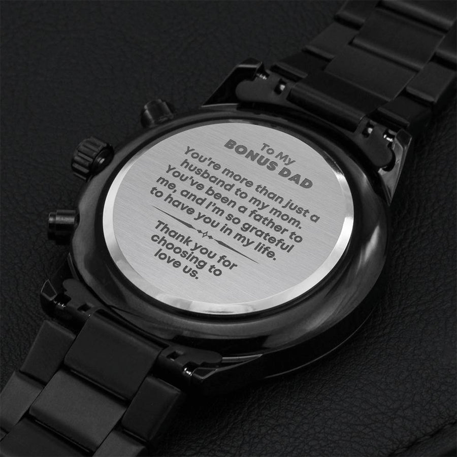 Bonus Dad Thank You For Choosing Us - Chronograph Watch Engraving Chronograph Watch