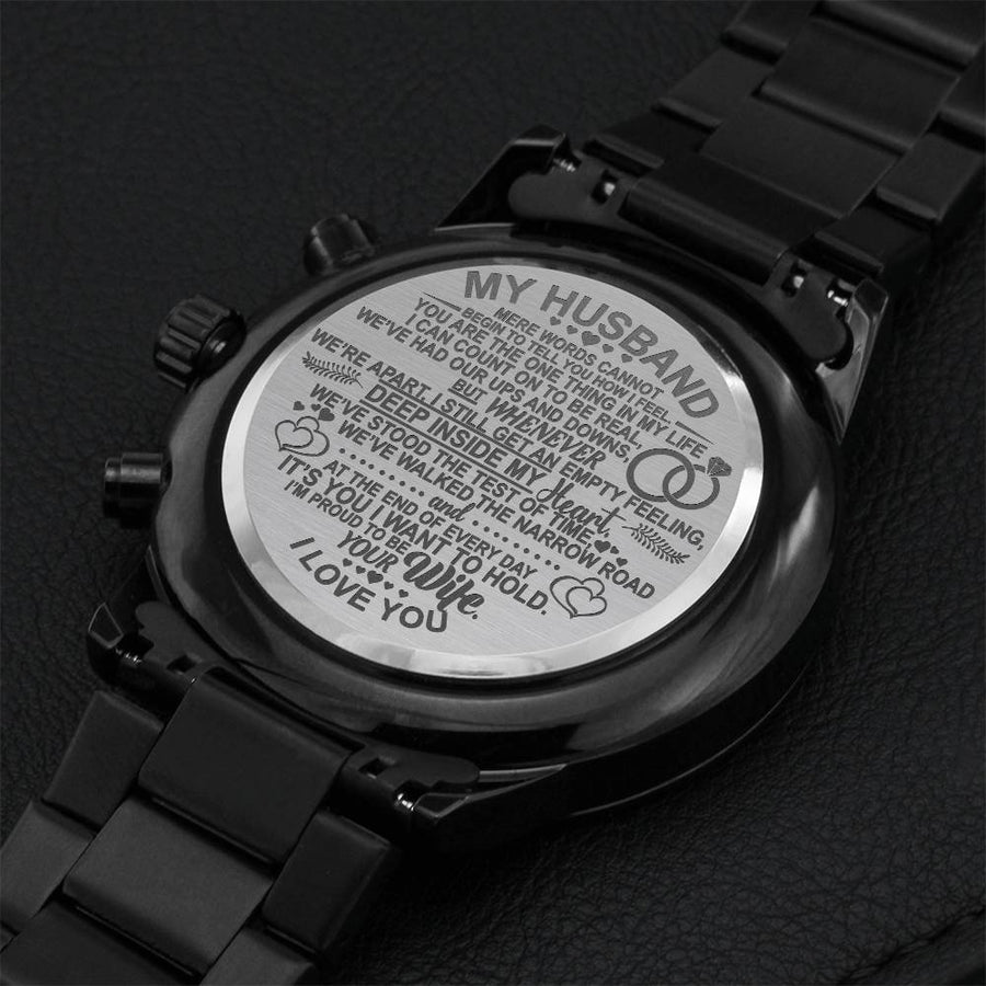 Blessings Husband Watch Engraving Chronograph Watch