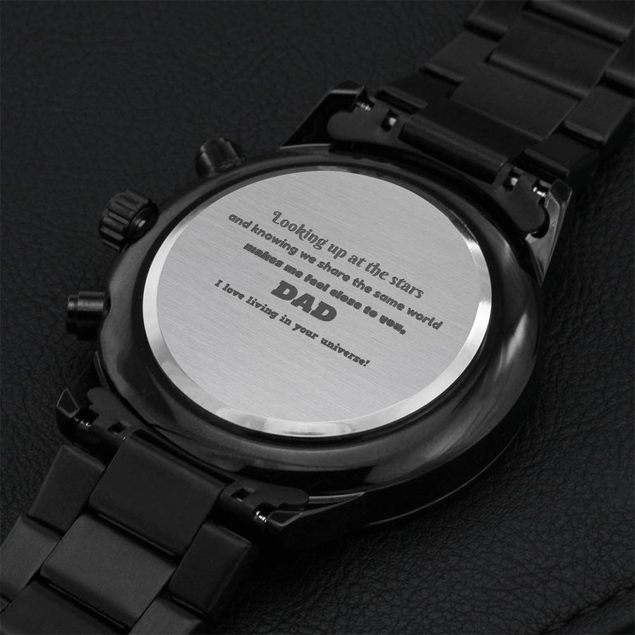 Close To You Dad Engraving Chronograph Watch