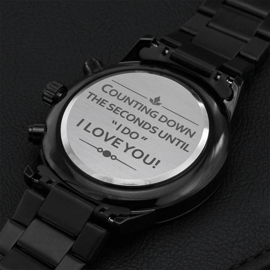 Counting Engraving Chronograph Watch