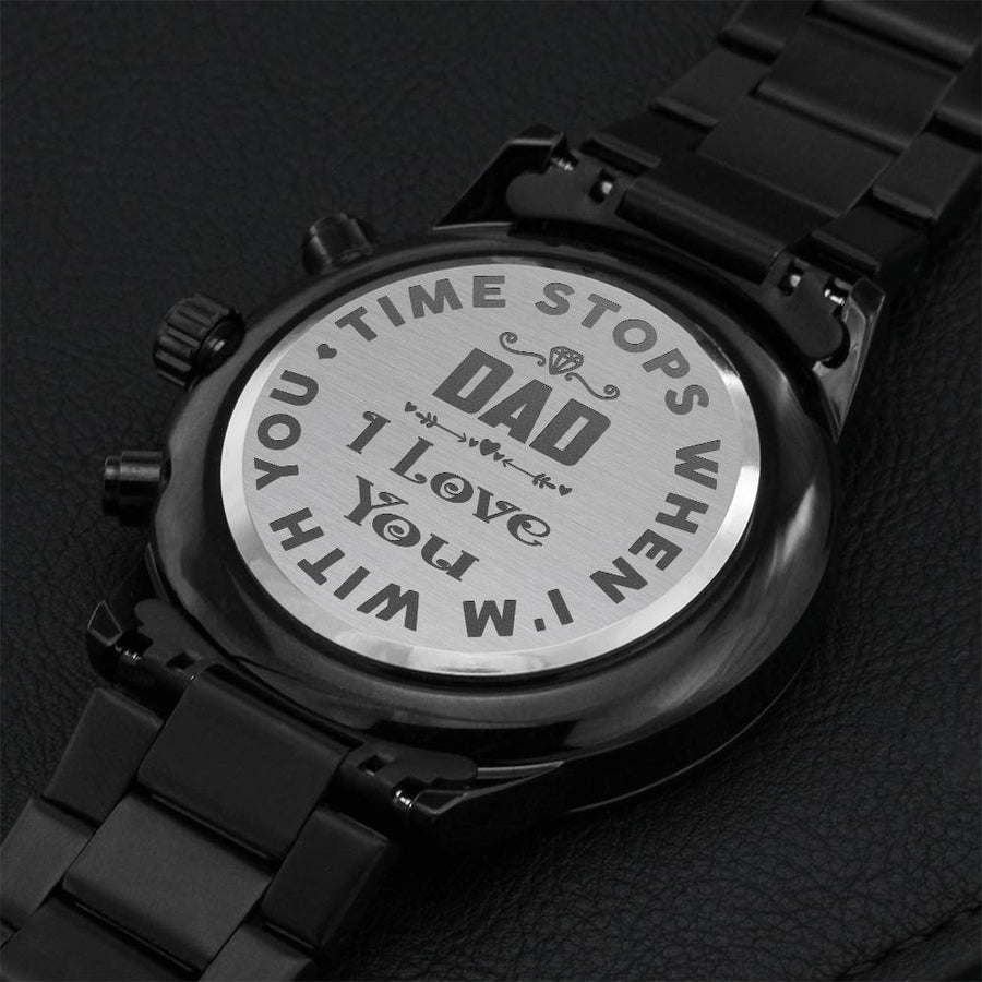 To My Dad - Watch For Men - Gift Limited Edition Engraving Chronograph Watch