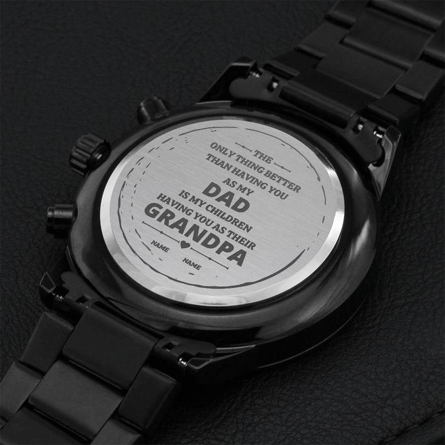 Dad - Grandpa -from Daughter- Watch Engraving Chronograph Watch