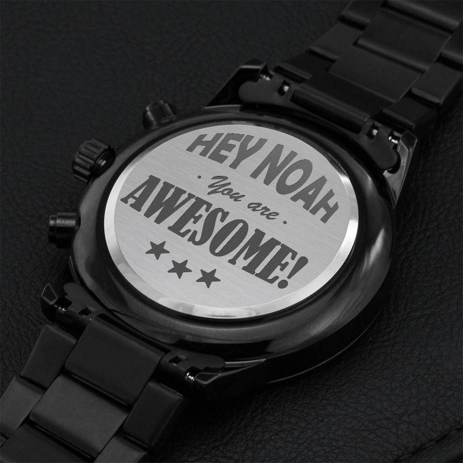 Customize Gift For Dad Engraving Chronograph Watch