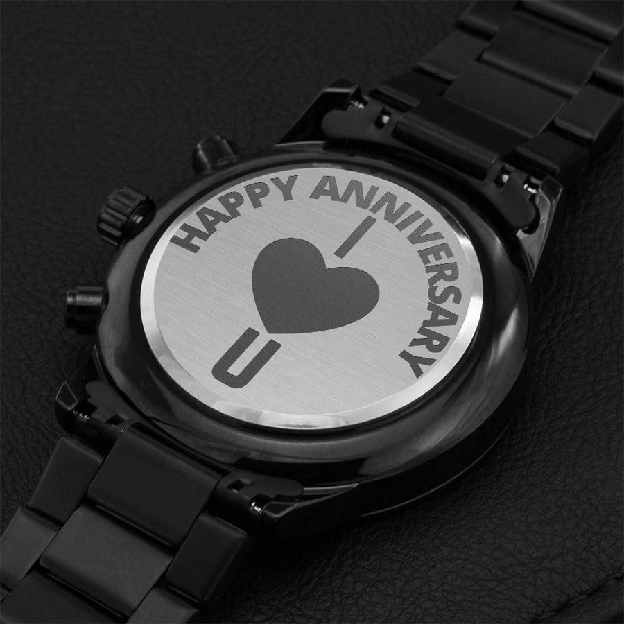 Anniversary Gift For Husband Engraving Chronograph Watch