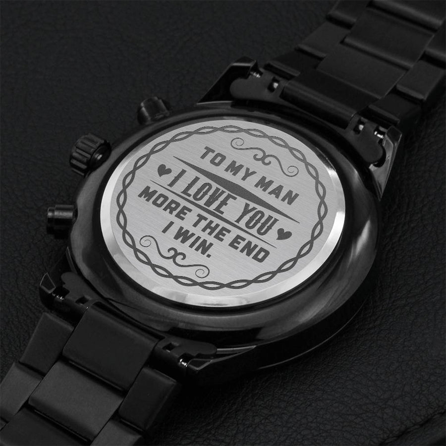 Customize Watch For Him Surprise Gift For Husband Best Gift For Husband Birthday Husband Who Has Everything Sentimental Husband Gift 1 Engraving Chronograph Watch