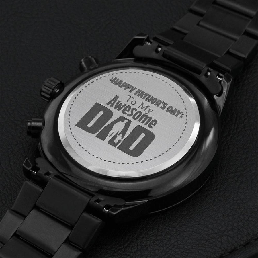 Awesome Dad - Father's Day Watch Engraving Chronograph Watch