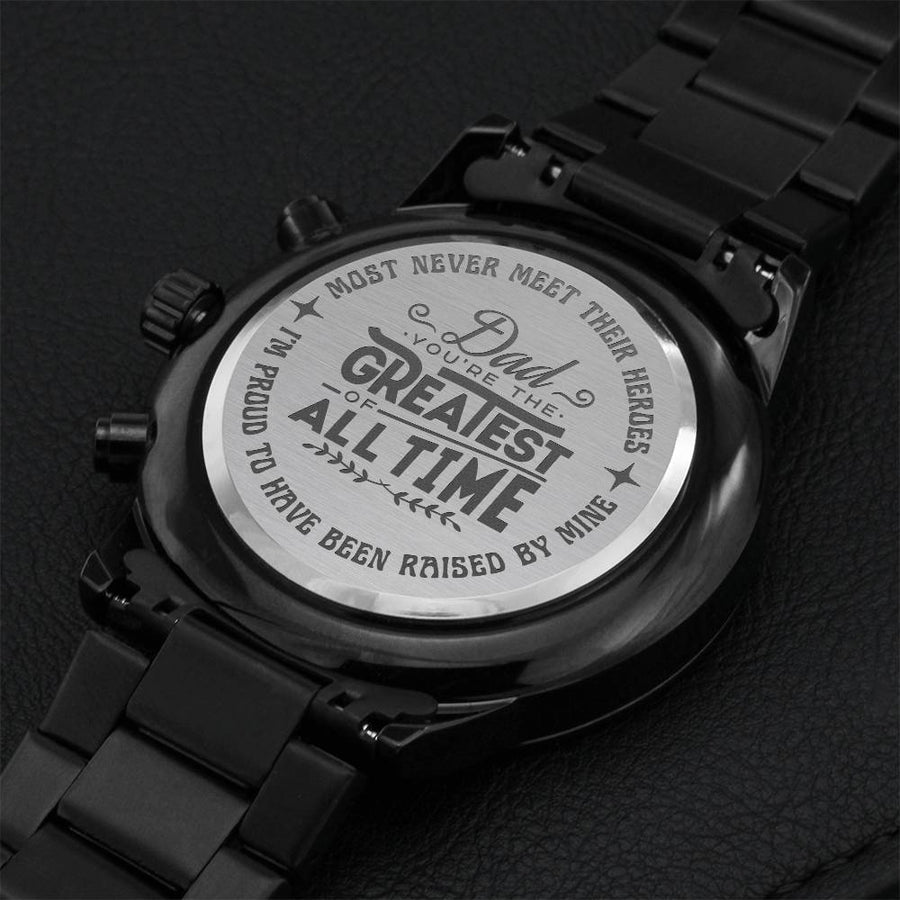 My Hero-men's Chronograph Watch Father's Day Gift Engraving Chronograph Watch