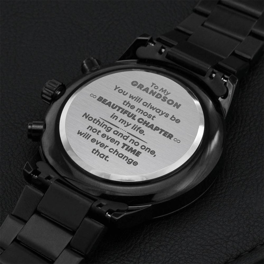 Grandson Most Beautiful Chapter - Chronograph Watch Engraving Chronograph Watch