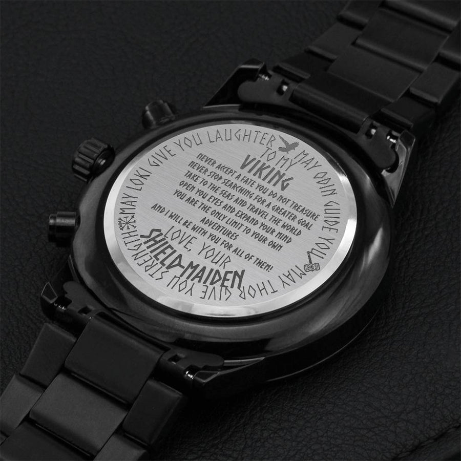 To My Viking - Watch Engraving Chronograph Watch