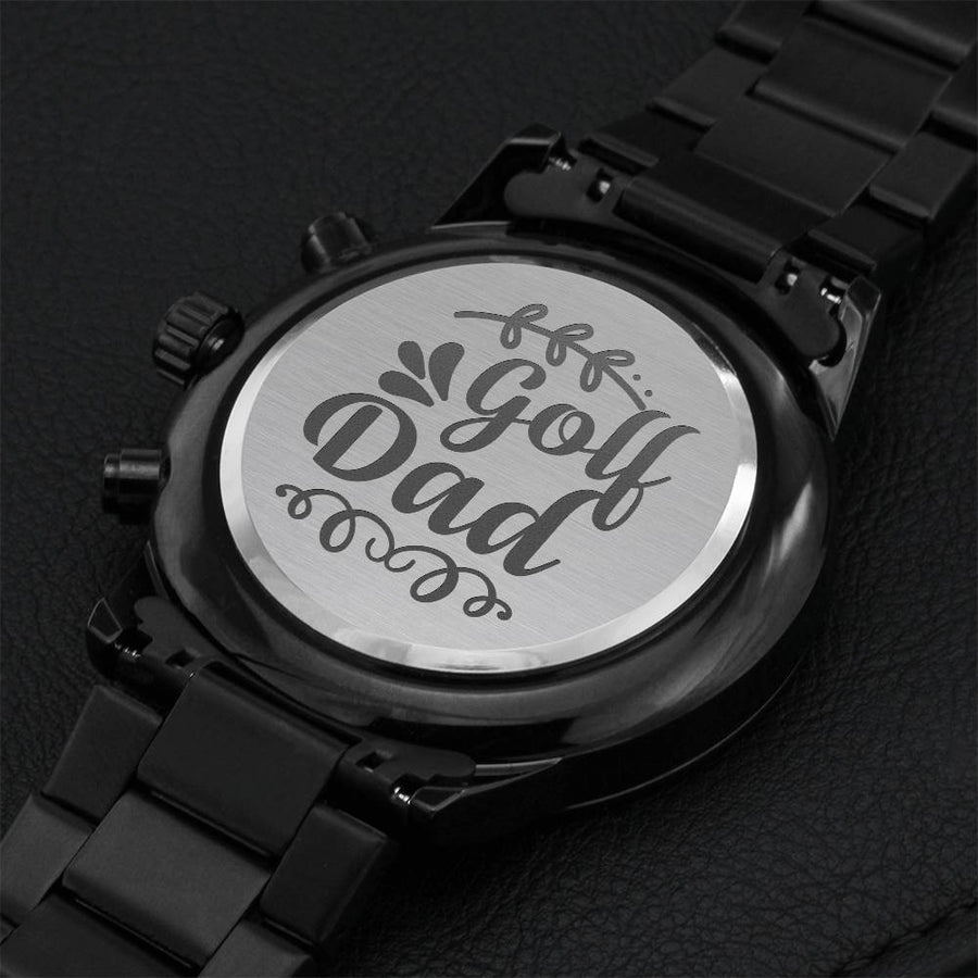 Golf Dad Fathers Day Sensitive Gift For Your Special One Engraving Chronograph Watch