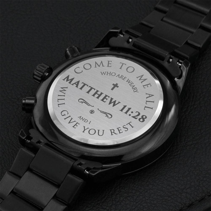 Matthew 1128 Engraved Watch Engraving Chronograph Watch