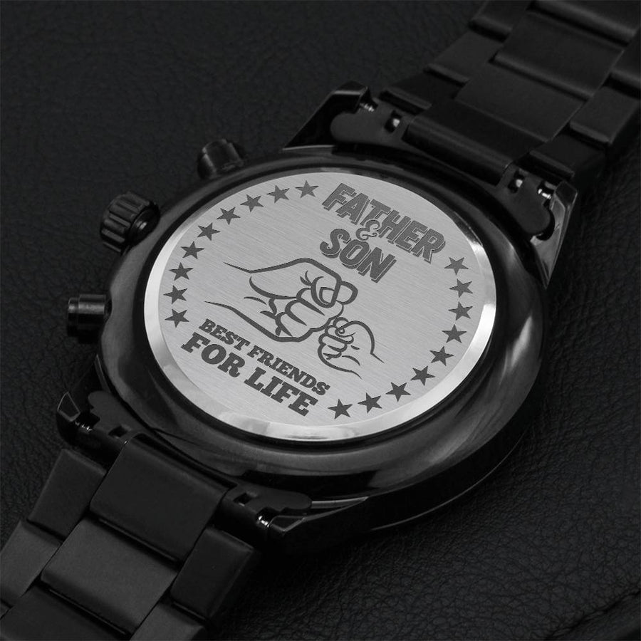 Fathers Day Gift From Son Son To Father Gift Father & Son Gift Watch For Dad Dad Birthday Gift Son To Dad Gift Best Gift For Dad Engraving Chronograph Watch